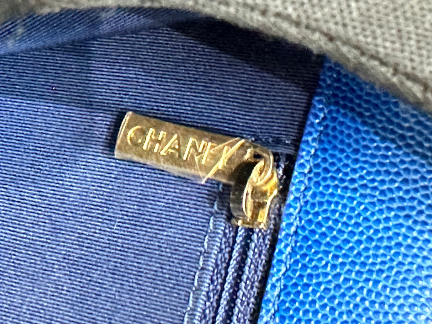 CHANEL Caviar Quilted Small Sunset On The Sea Flap Blue