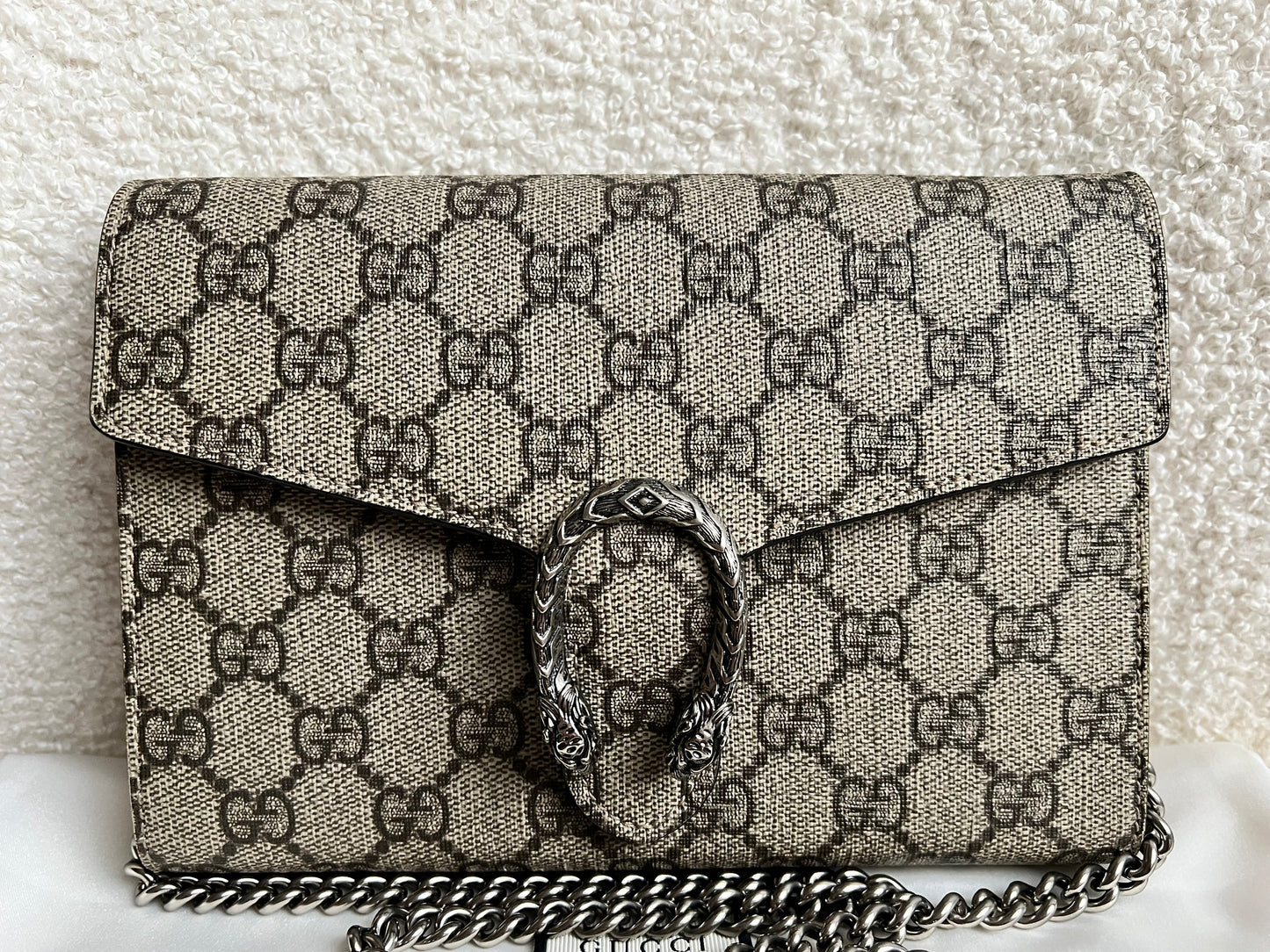 Gucci Dionysus GG Supreme Chain Wallet (RRP £1250)