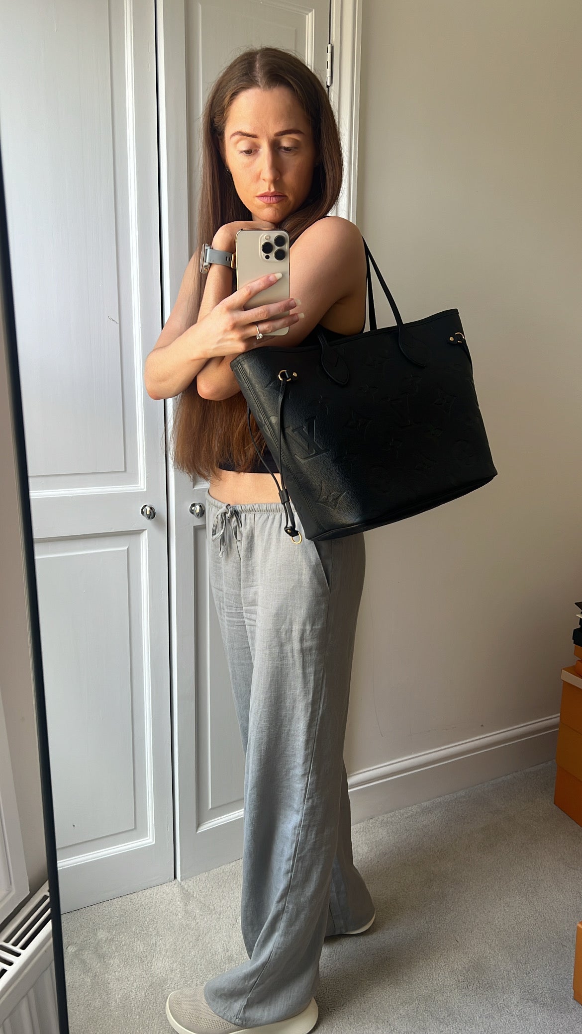 Louis Vuitton Neverfull MM Black Empreinte (RRP £1,980)