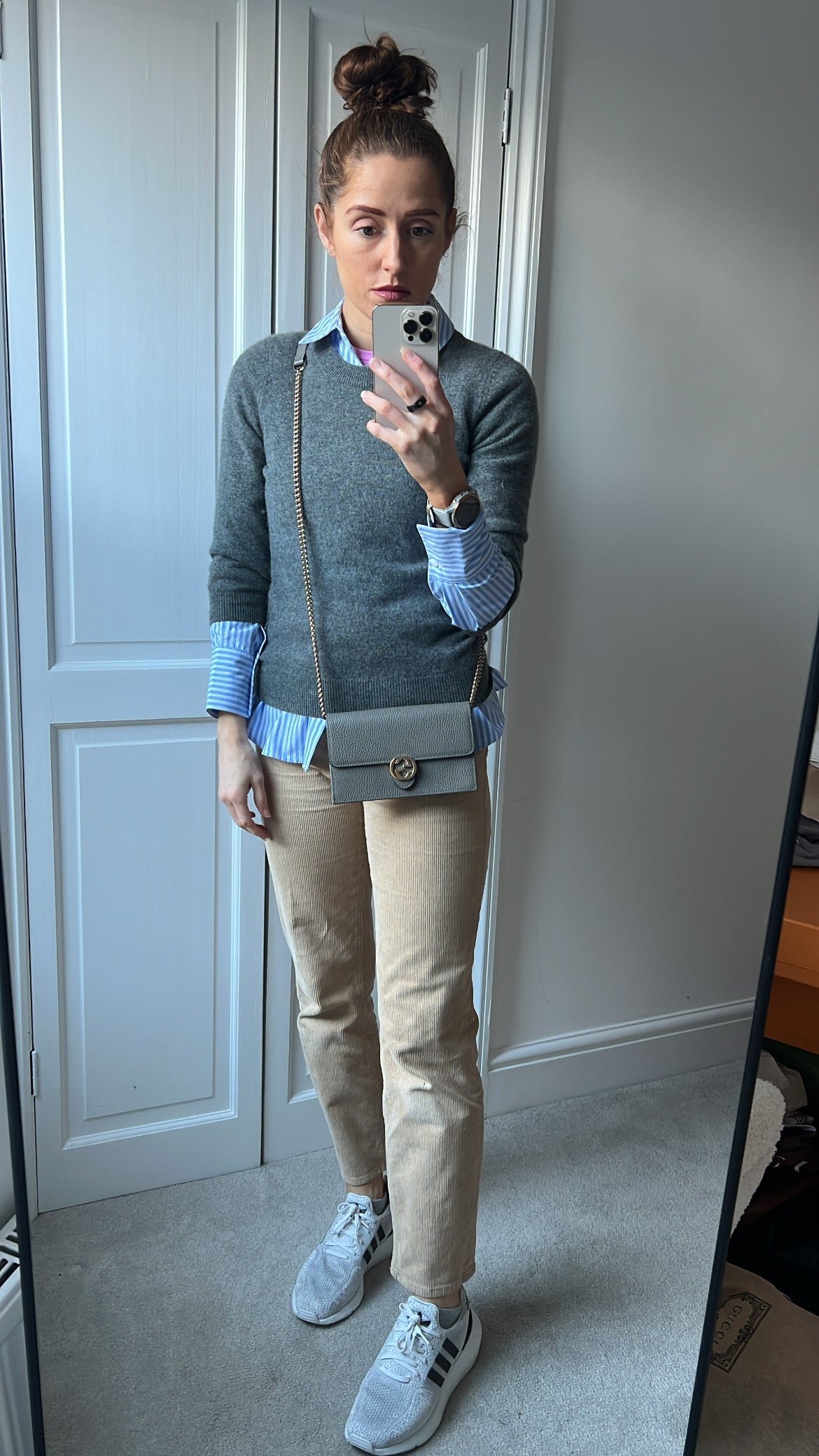 Gucci Dollar Grey Interlocking Chain Wallet