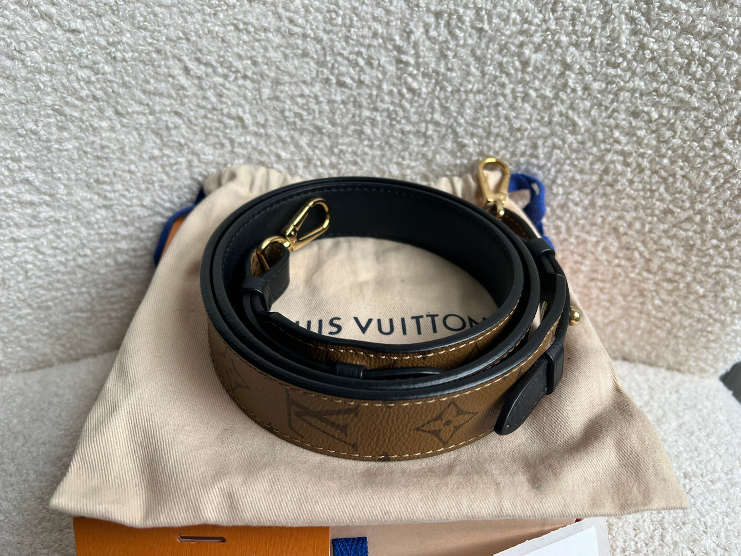 Louis Vuitton Bandouliere XL Reverse Monogram Noir Leather Shoulder Strap