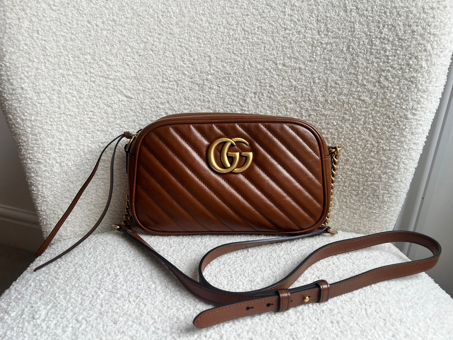 Gucci GG Brown Marmont Small Shoulder Bag (RRP £1440)