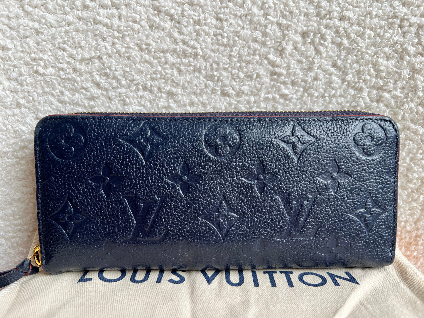 Louis Vuitton Clemence Wallet in Navy Empreinte (RRP £545)