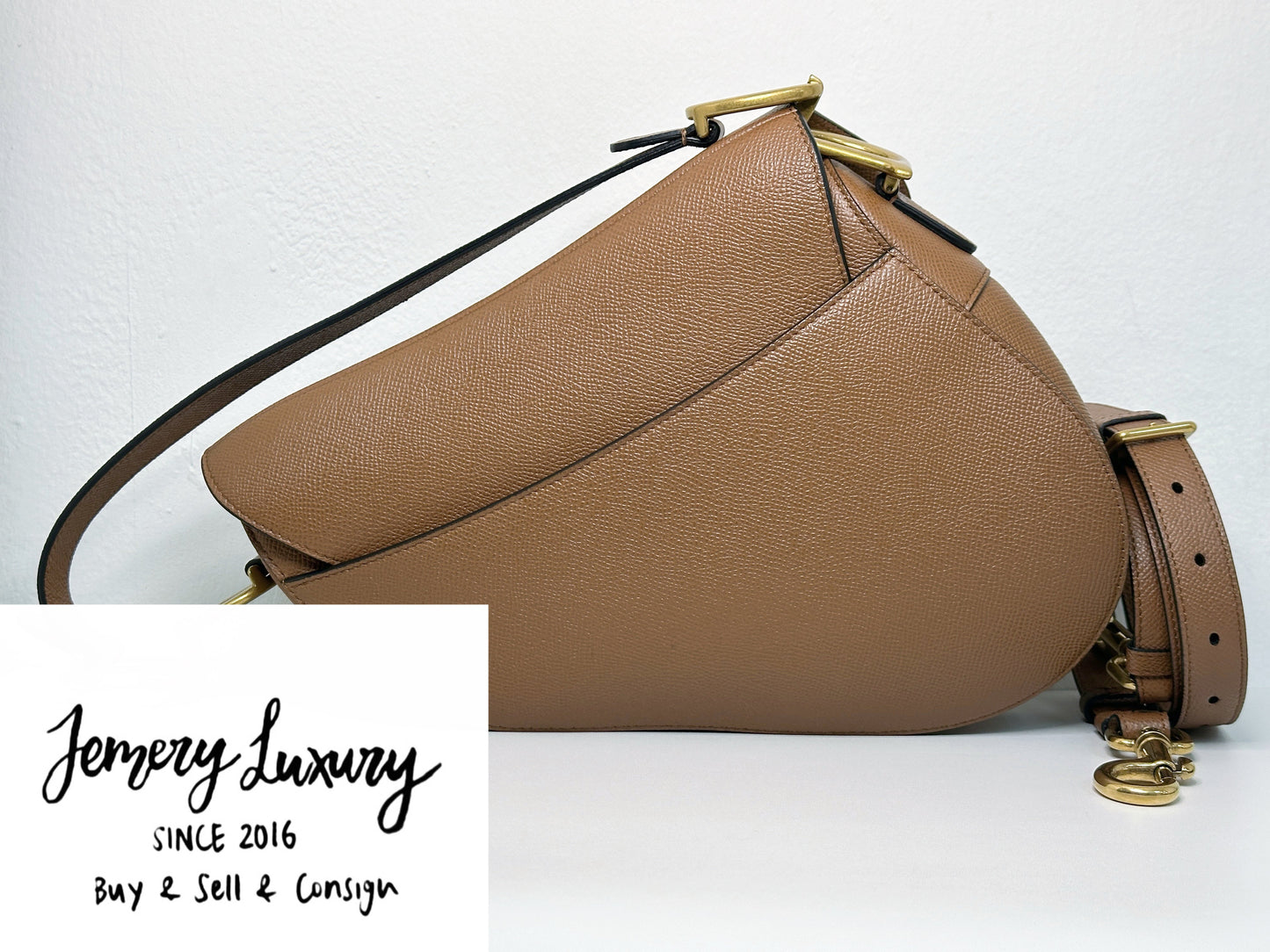 Christian Dior Saddle Bag with Strap Golden Saddle Grained Calfskin 2022 year