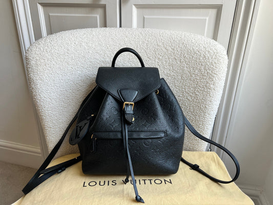 Louis Vuitton Montsouris Backpack Black Empreinte