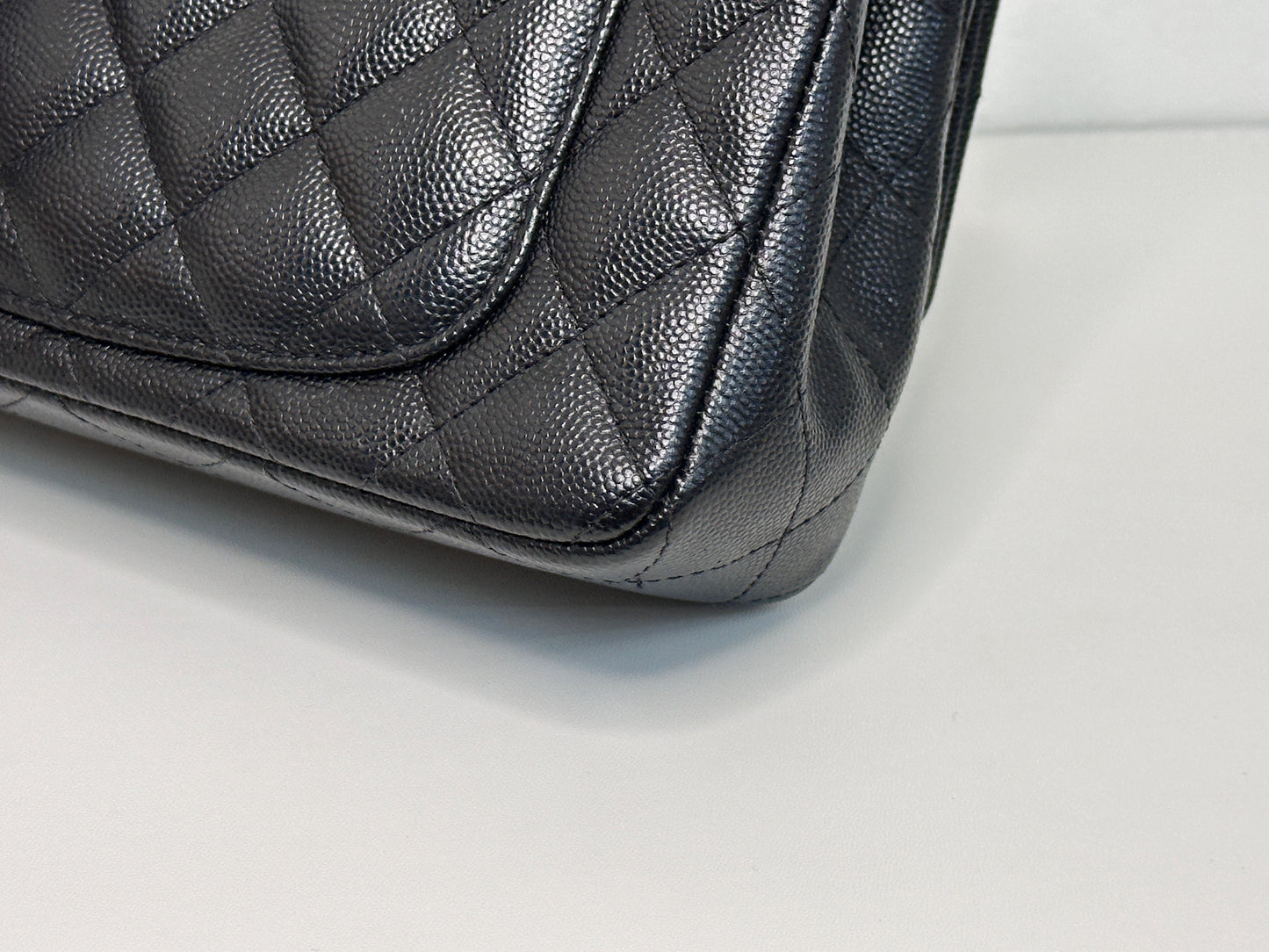 Chanel Caviar Quilted Mini Rectangular Flap black GHW 2449 holo card