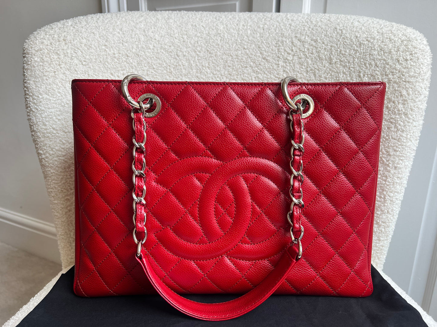 Chanel Red Caviar Grand Shopper Tote (GST)