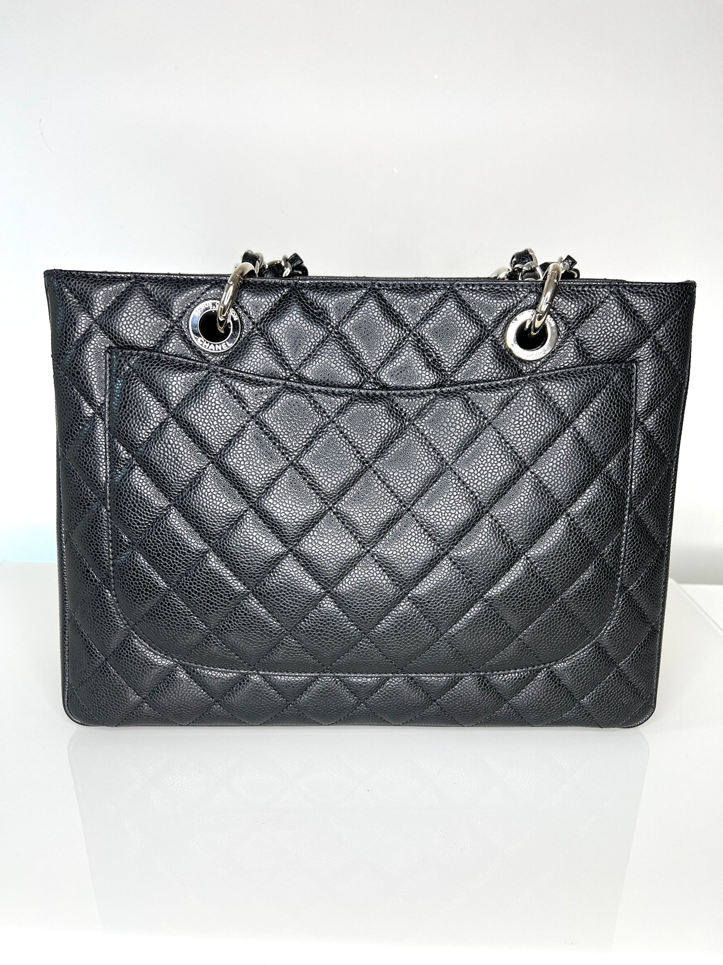 Chanel Large GST Black Caviar Leather Shopping Shoulder Bag