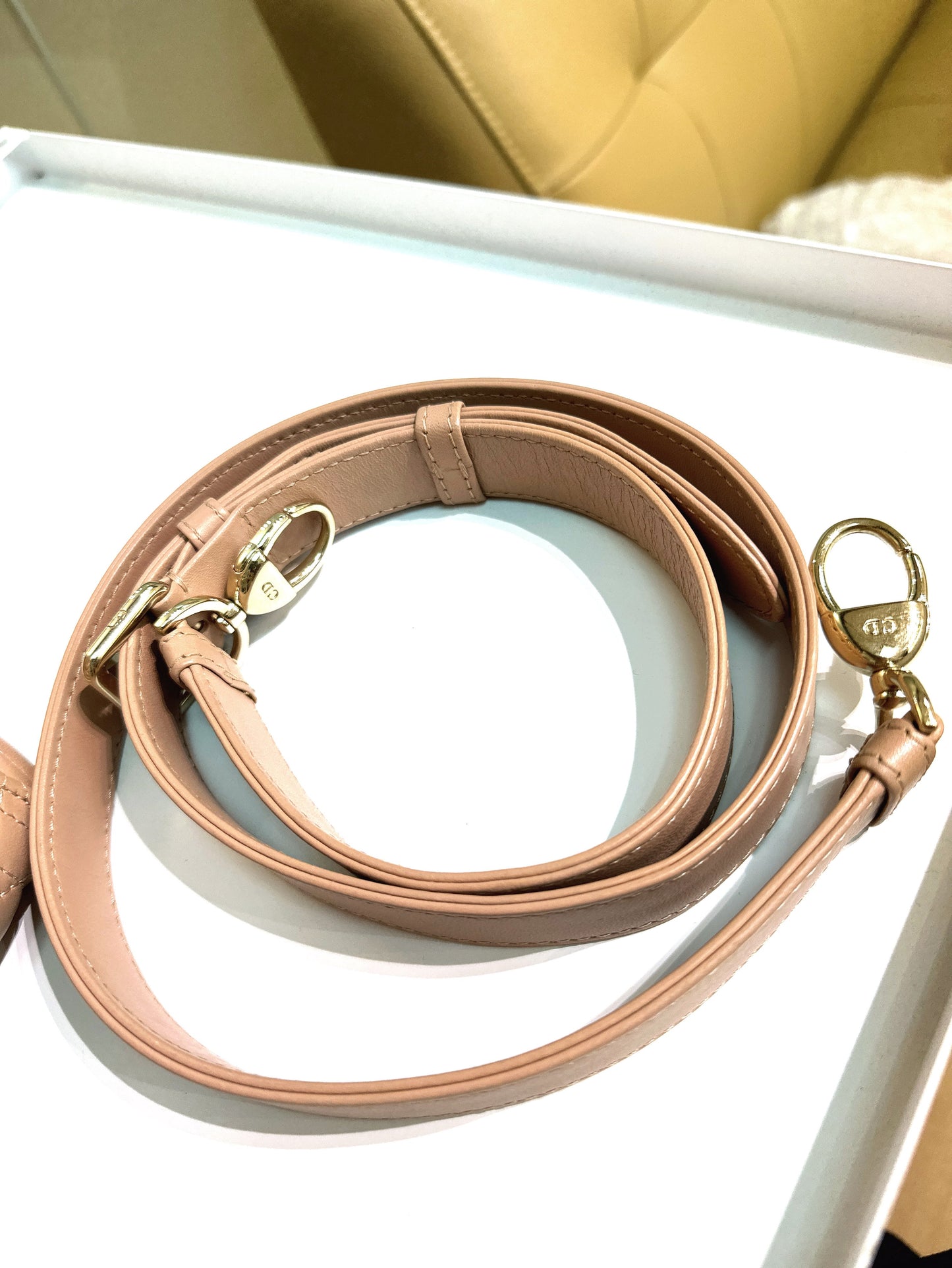 Medium Lady Dior Bag Milk Cannage Lambskin