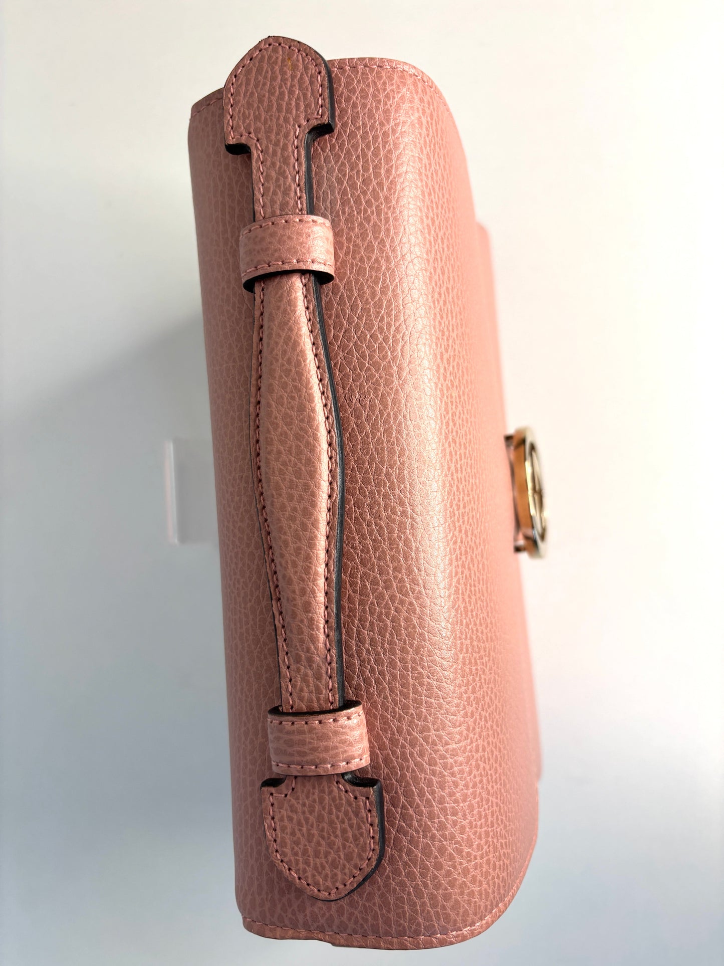 Gucci Interlocking G Top Handle Pink Leather Shoulder Bag - Preloved