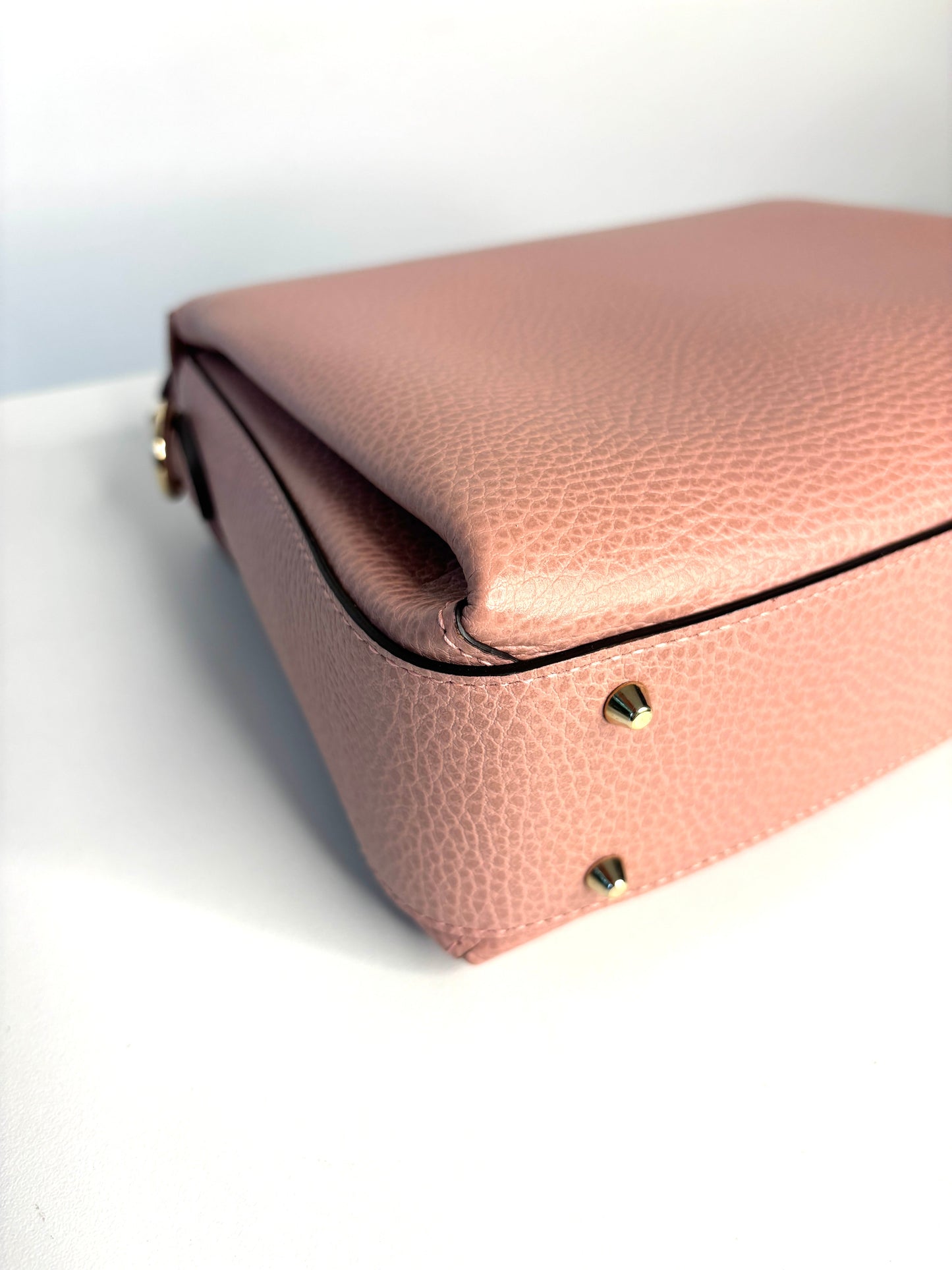 Gucci Interlocking G Top Handle Pink Leather Shoulder Bag - Preloved