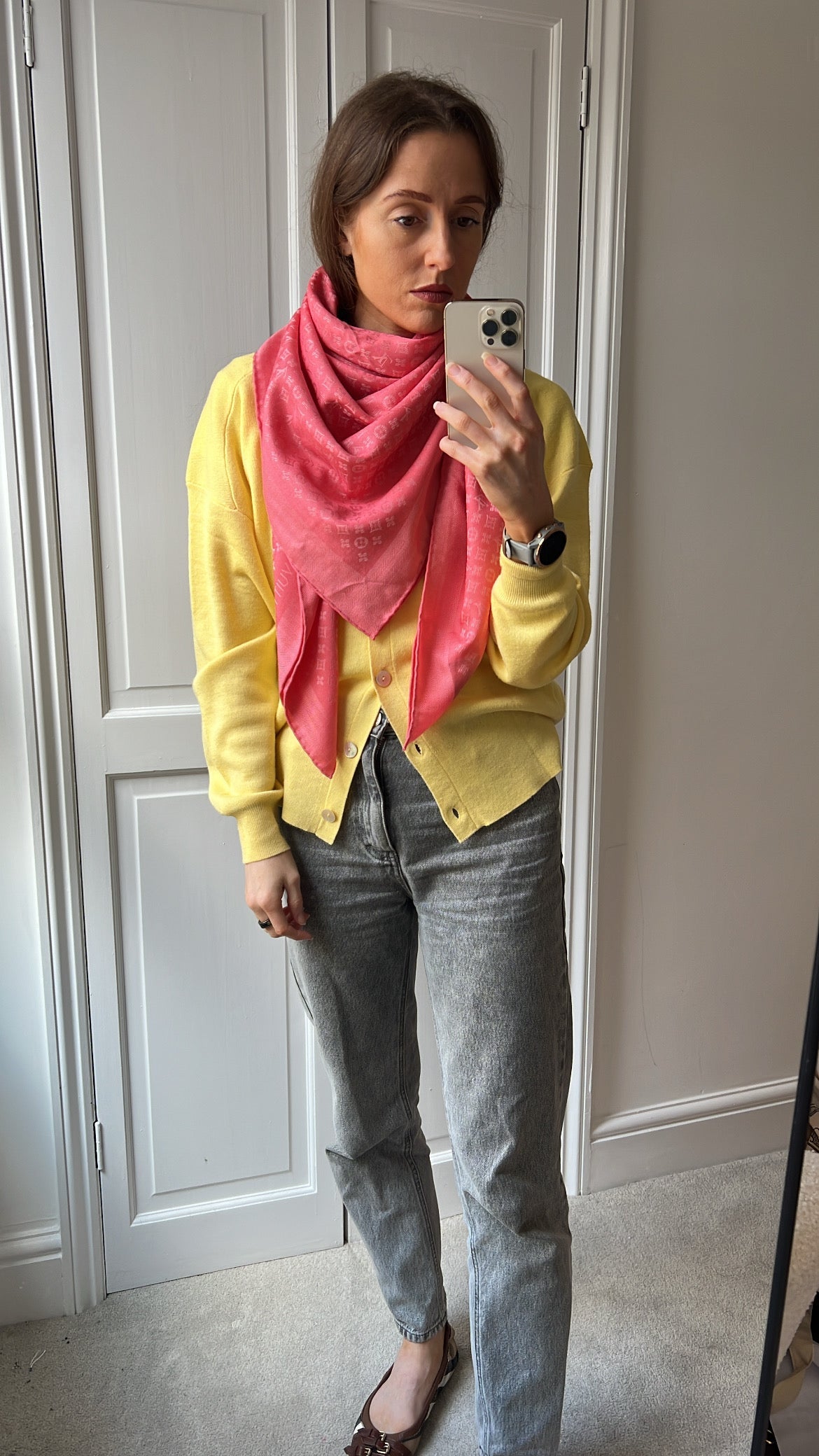 Louis Vuitton Pink Monogram Shawl