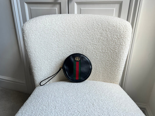 Gucci GG Round Black Ophidia Clutch