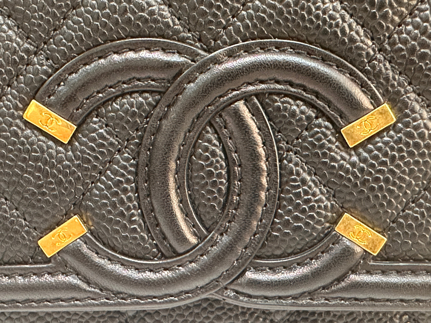 CHANEL Caviar Quilted Small CC Filigree Flap Black