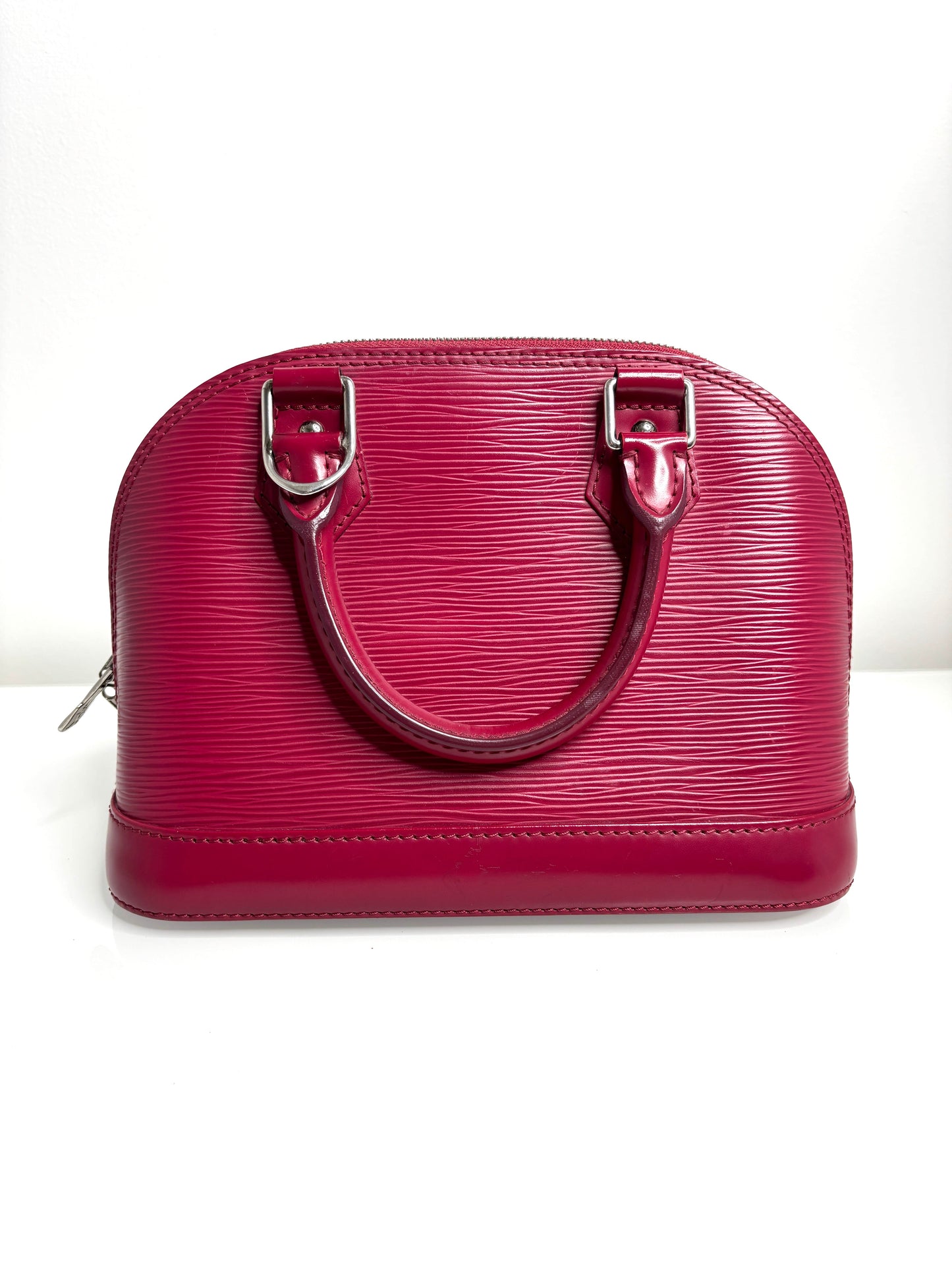 Louis Vuitton Alma BB Fushia Epi Leather Handbag - Preloved