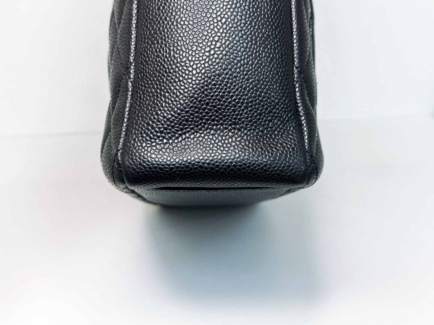 Chanel Caviar Quilted Petit Shopping Tote PST Black 1506 holo card
