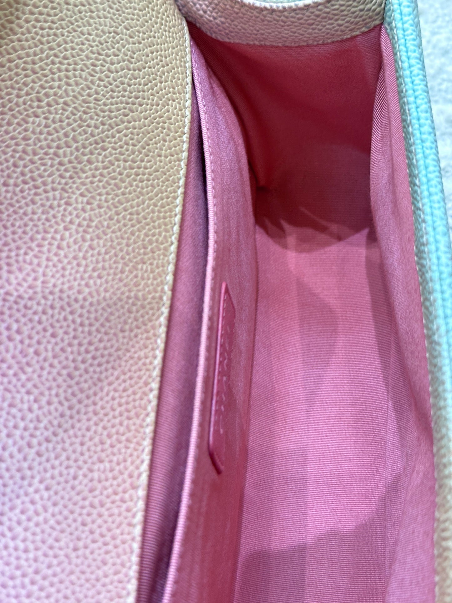 Chanel Rainbow Qulited Caviar LeBoy Bag Medium