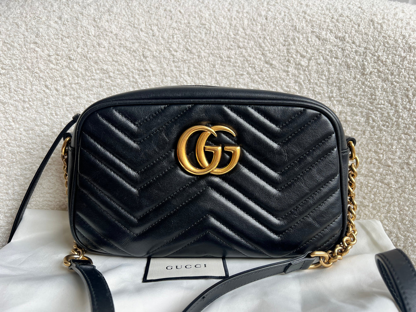 Gucci GG Black Marmont Small Shoulder Bag (RRP £1440)