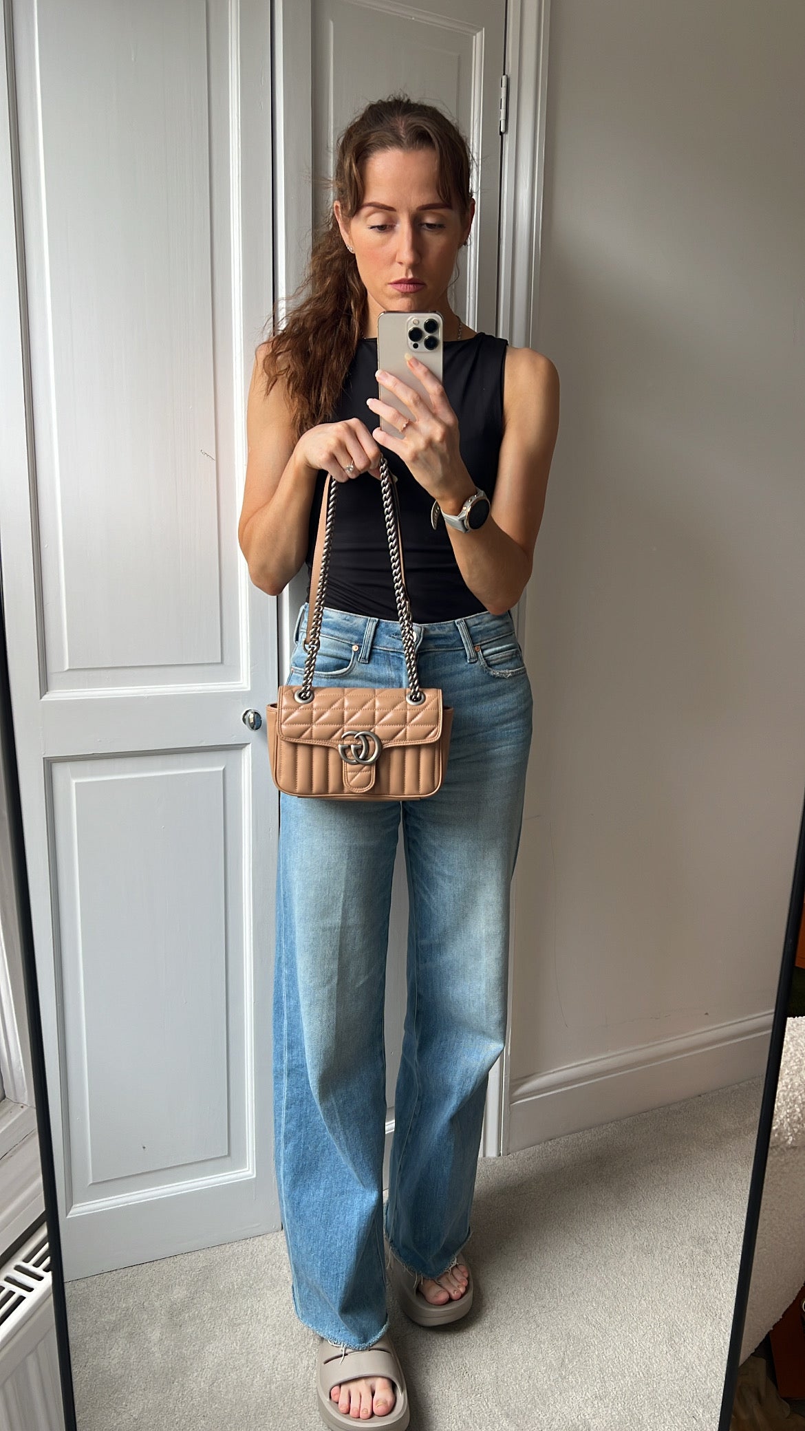 Gucci GG Beige Aria Marmont Mini Shoulder Bag (RRP £1800)