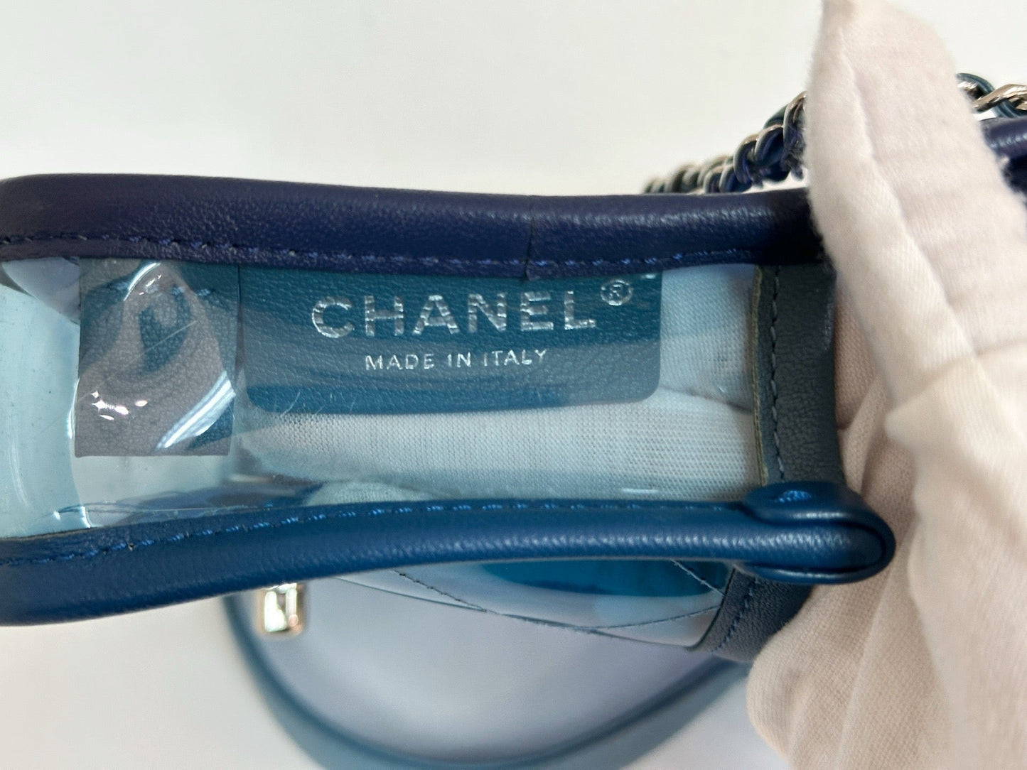 Chanel Blue Coco Splash PVC Small Flap Bag holo 2569