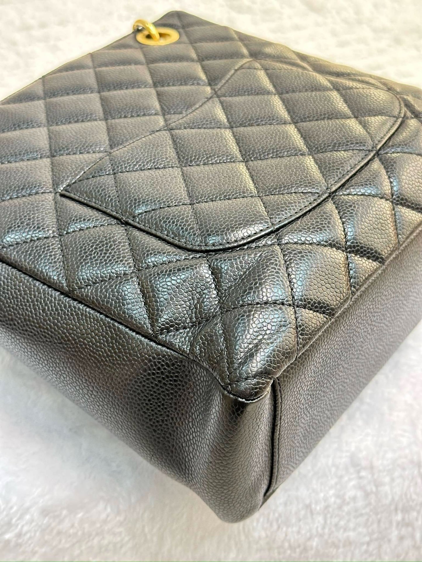 Chanel Caviar Quilted Petit Shopping Tote PST Black