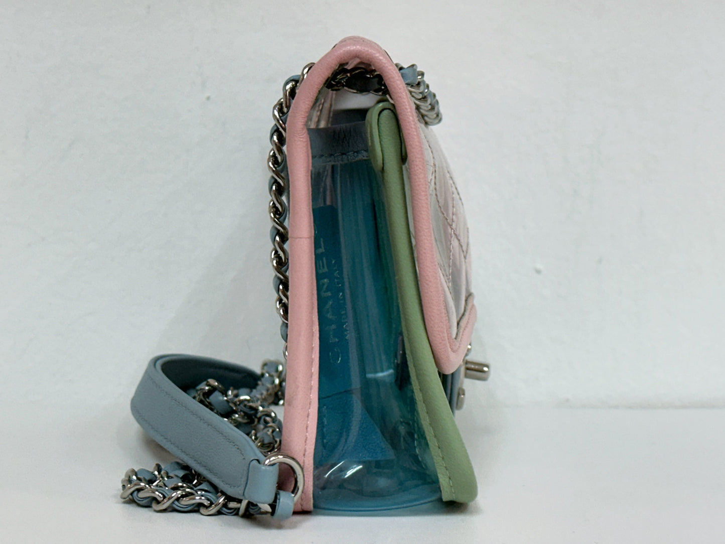 Chanel Coco Splash PVC Mini Flap Bag Pink/Blue/Green 2576 holo