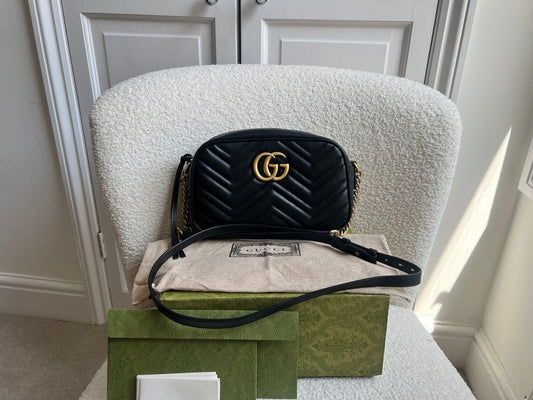 Gucci GG Black Marmont Small Shoulder Bag (RRP £1440)