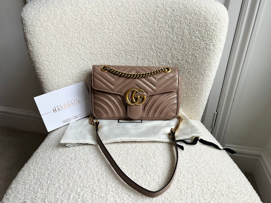 Gucci GG Dusty Pink Marmont Small Shoulder Bag (RRP £2070)