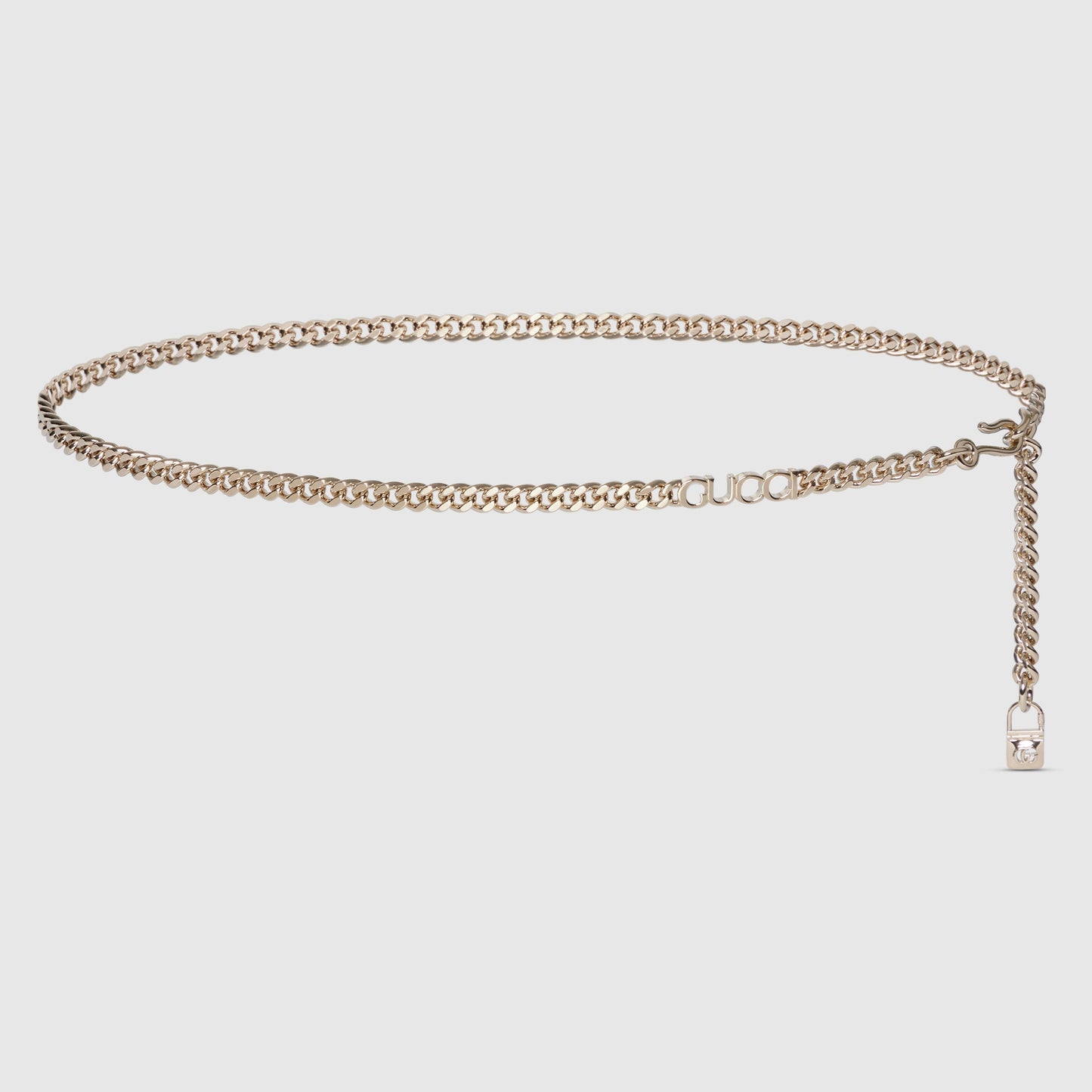 Chain Belt With Gucci Script Detail