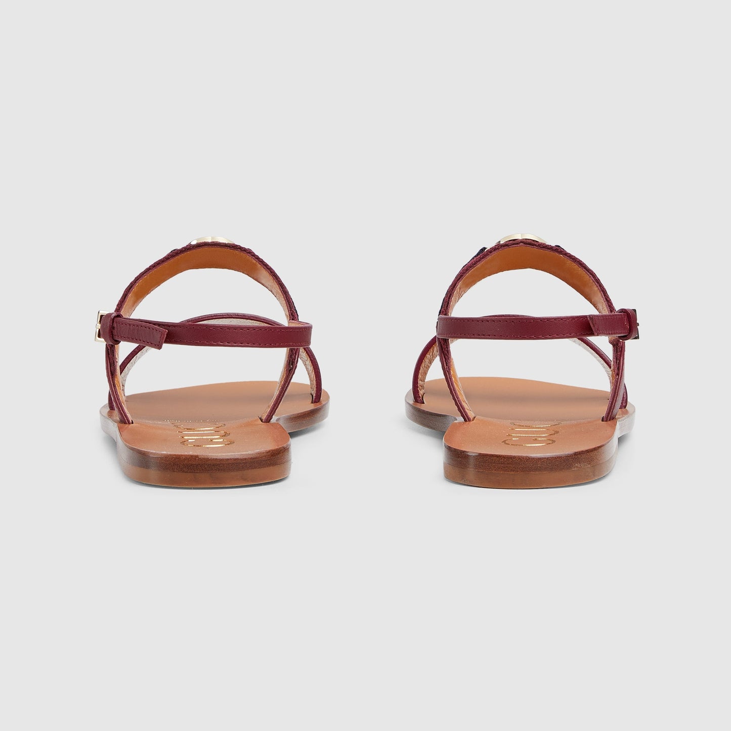 Women's Sandal With Interlocking G And Web