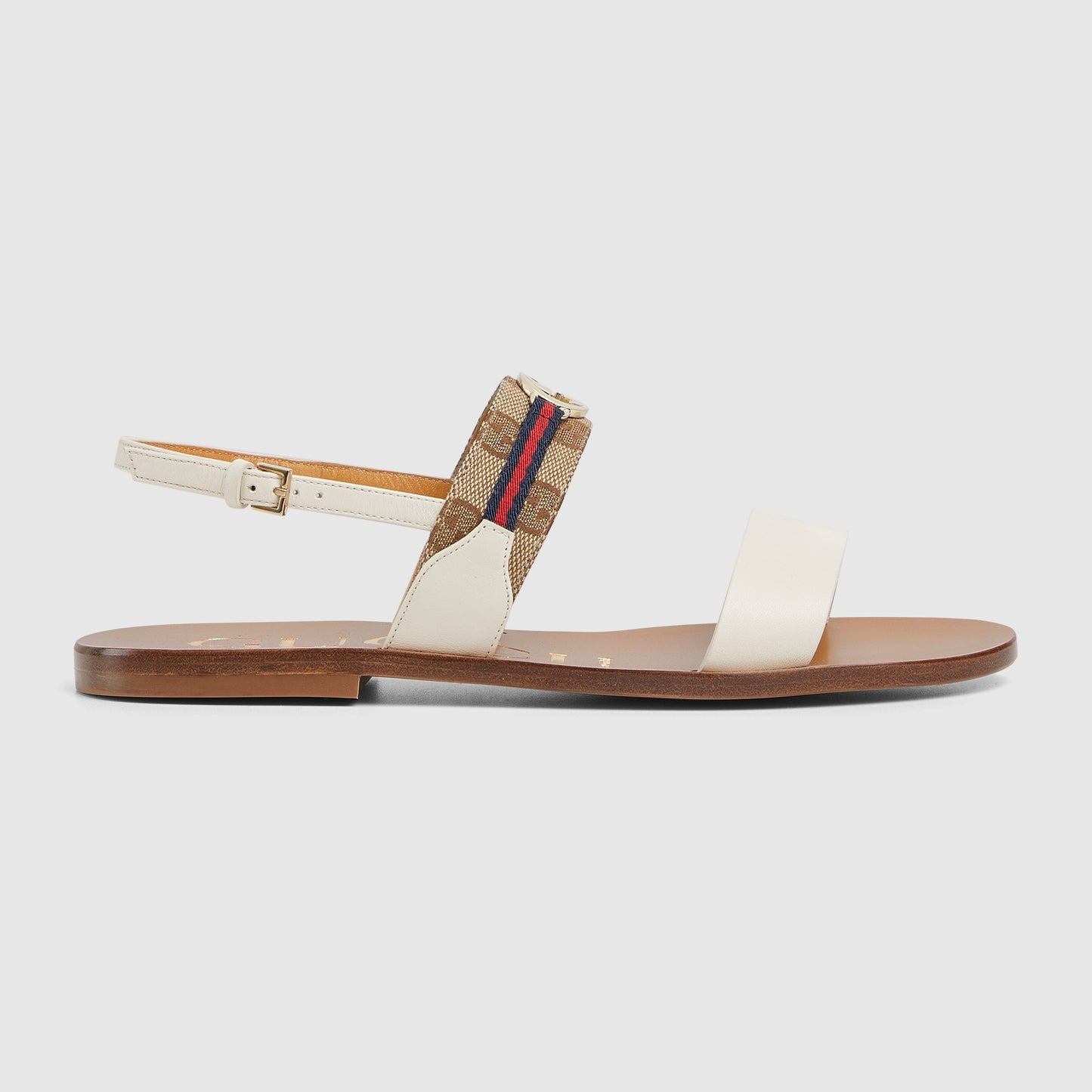 Women's Sandal With Interlocking G And Web