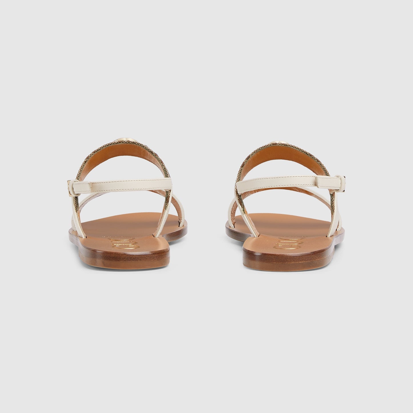 Women's Sandal With Interlocking G And Web