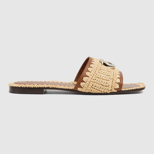 Women's Slide Sandal With Double G