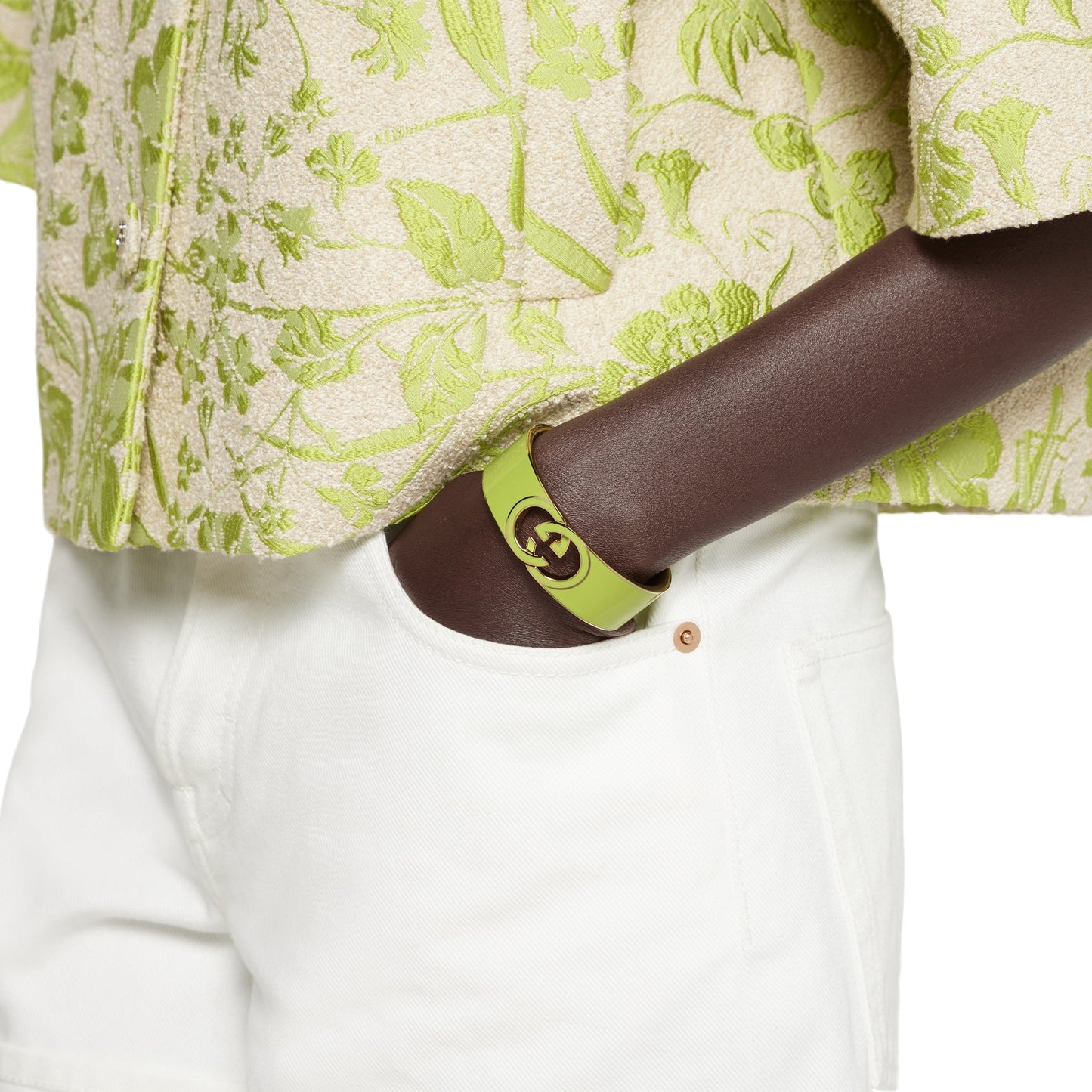 Gucci Interlocking Enamel Cuff Bracelet