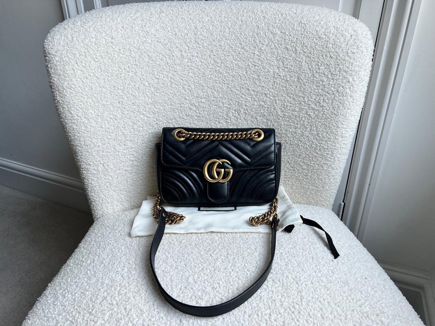 Gucci GG Black Marmont Mini Shoulder Bag (RRP £1,890)