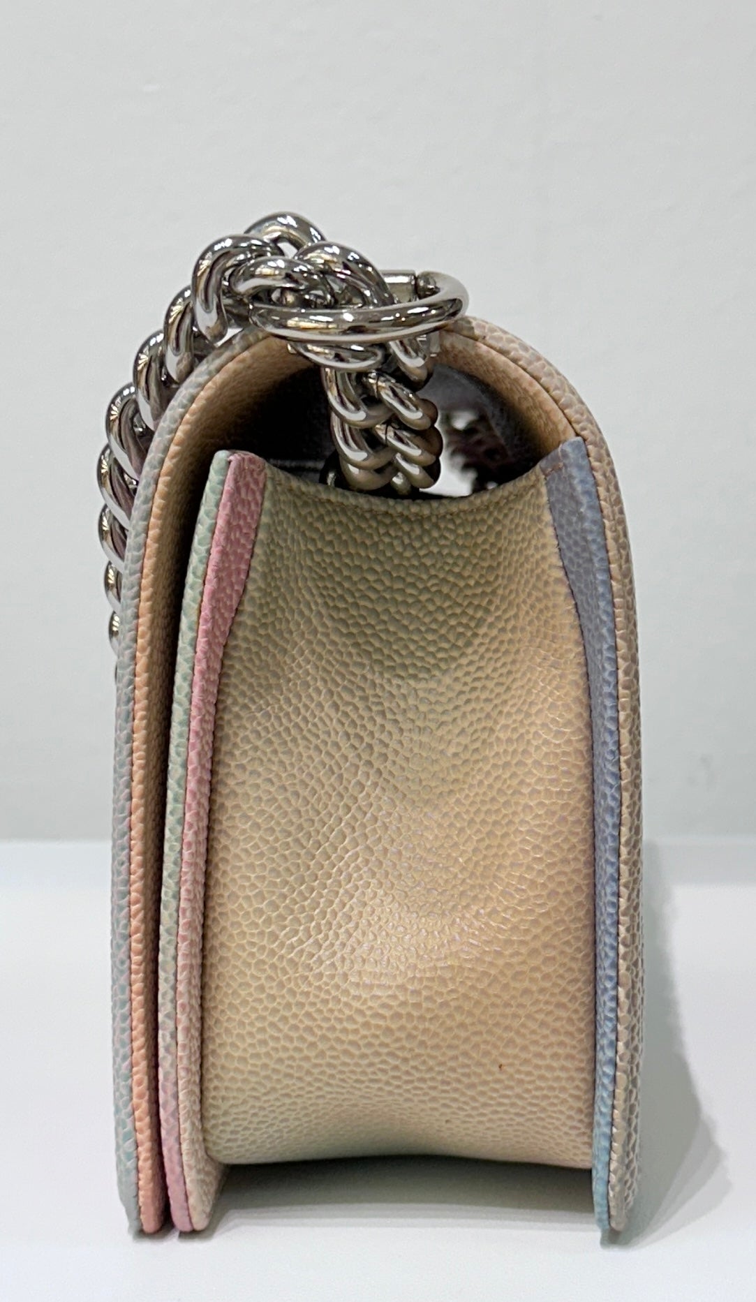 Chanel Rainbow Qulited Caviar LeBoy Bag Medium