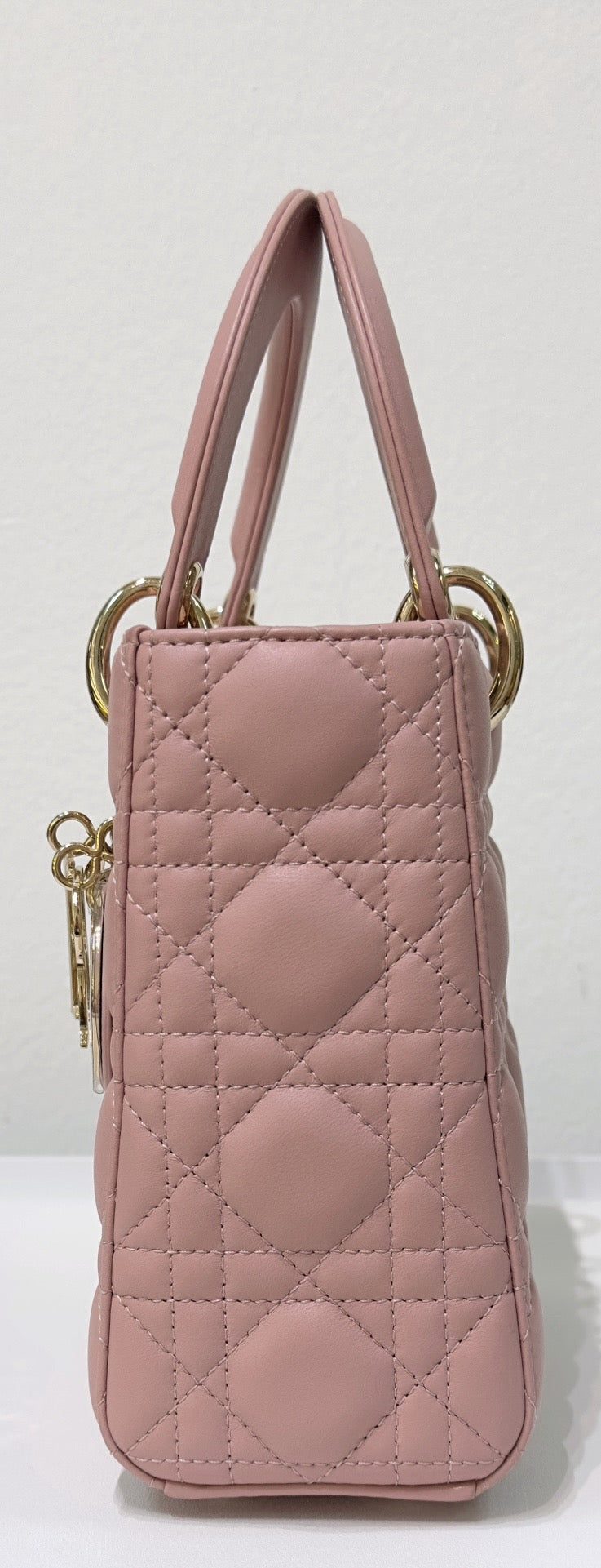 Christian Dior Small Lambskin Cannage My ABC Dior Lady Dior Pink