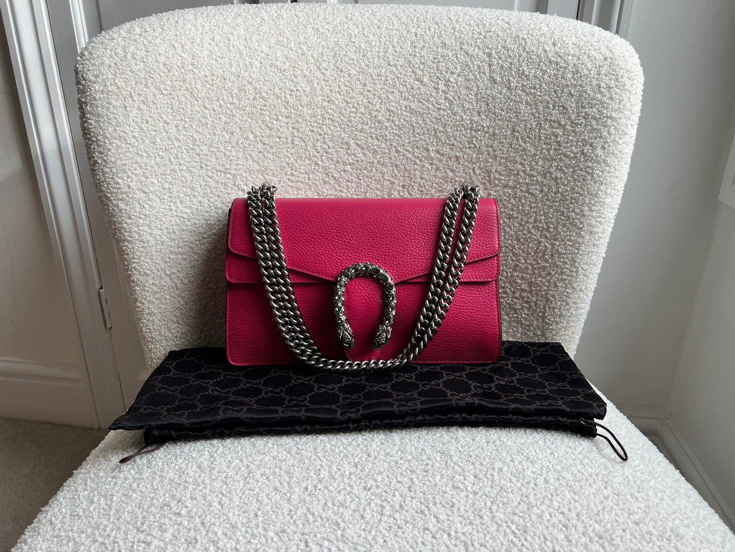 Gucci Dionysus GG Pink Small Shoulder Bag (RRP £2,670)