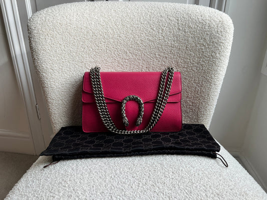 Gucci Dionysus GG Pink Small Shoulder Bag (RRP £2,670)