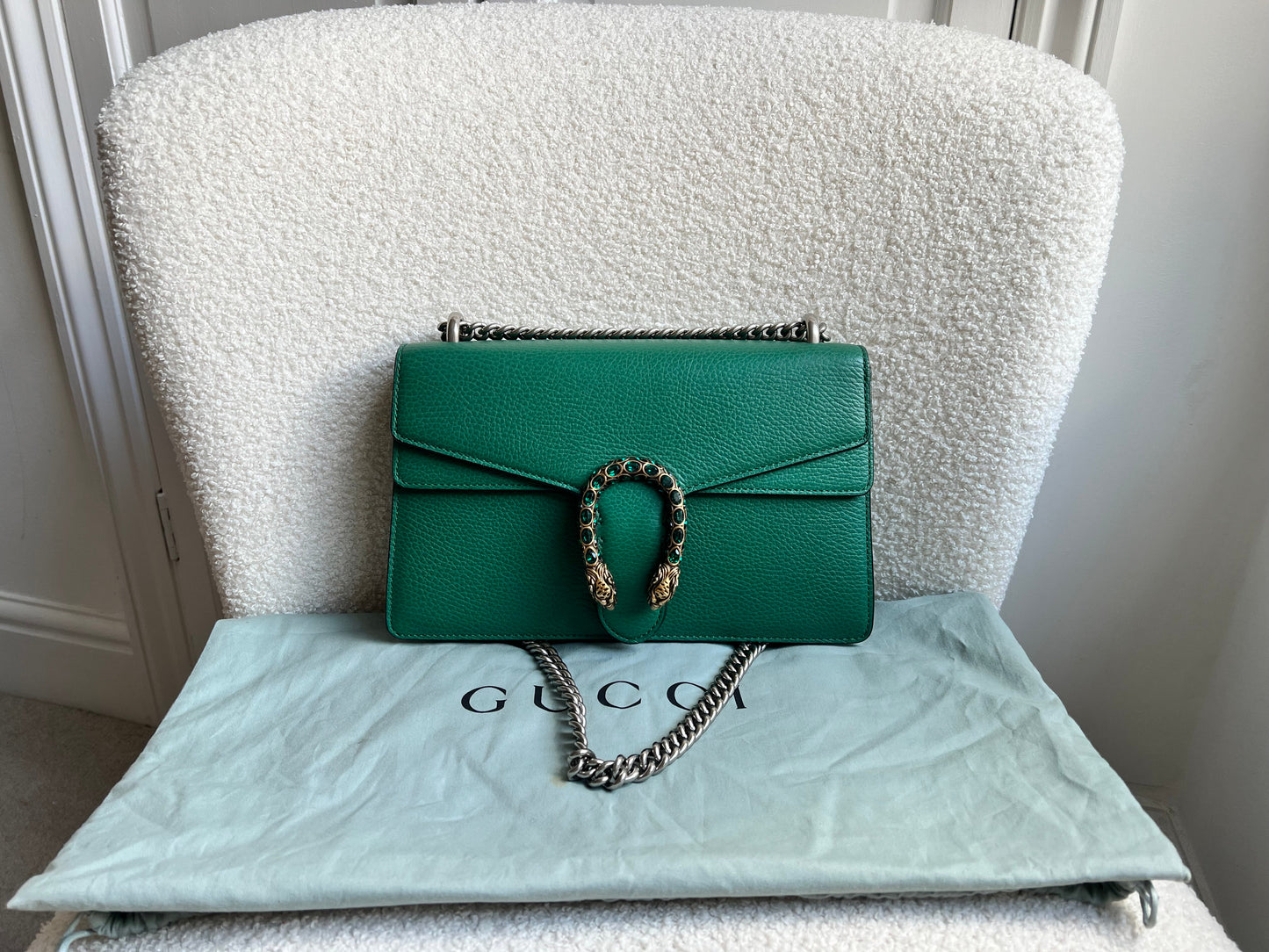 Gucci Dionysus GG Green Small Shoulder Bag (RRP £2,670)