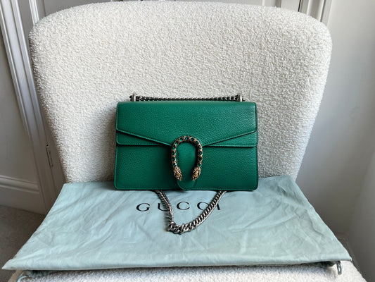 Gucci Dionysus GG Green Small Shoulder Bag (RRP £2,670)