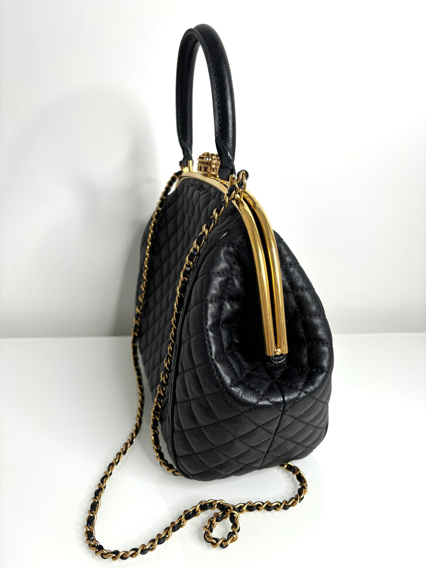 Chanel Paris in Rome Colosseum Lock Bowling Shoulder Bag