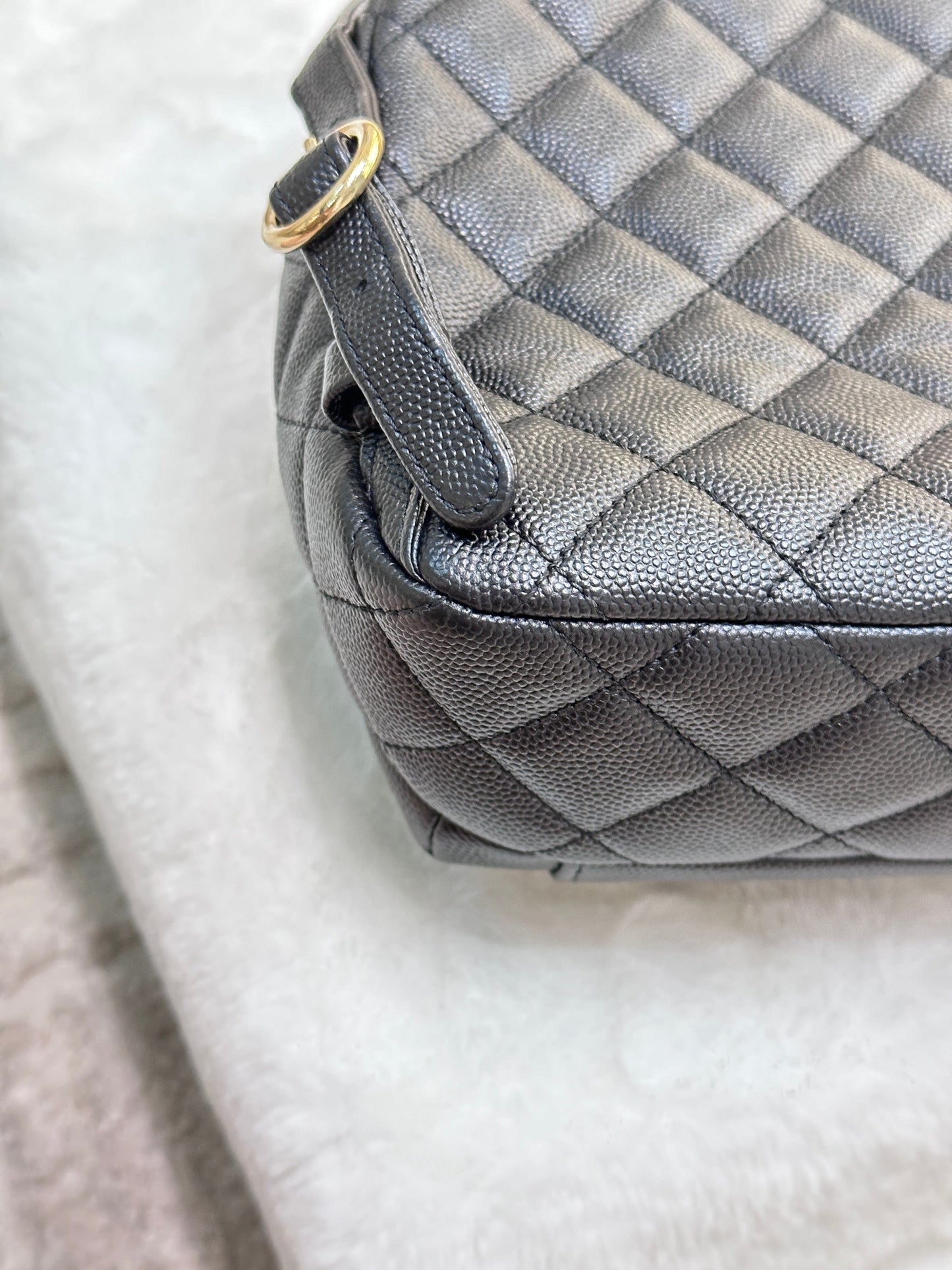 Chanel CC Day Backpack Quilted Caviar Mini
