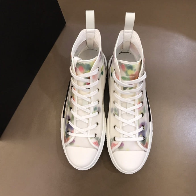 Christian Dior B23 White Floral Print HIGH-TOP SNEAKER