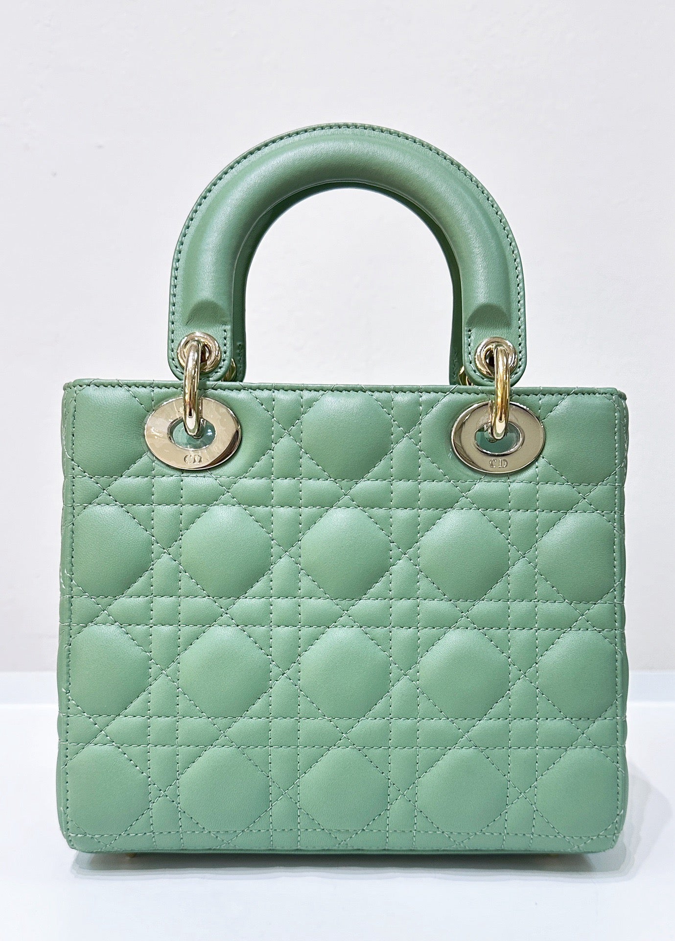 Small Lady Dior My ABCDior Bag Green Cannage Lambskin