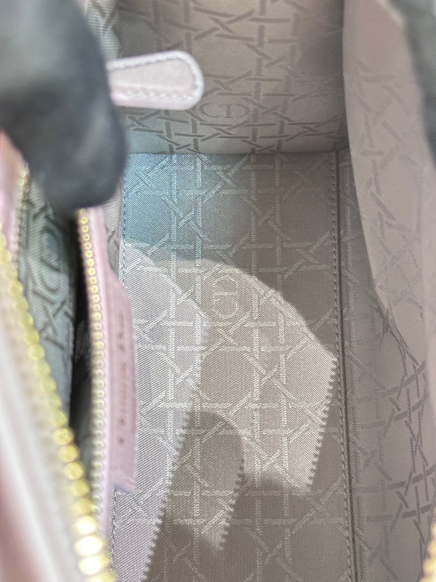 Dior Medium Lady Dior in Pearly Lotus Pink Lambskin GHW