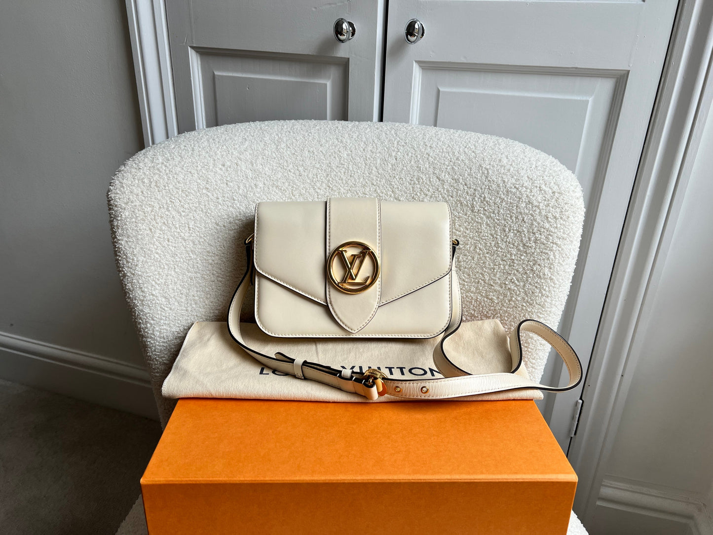 Louis Vuitton Pont 9 Cream Bag (RRP £2890)