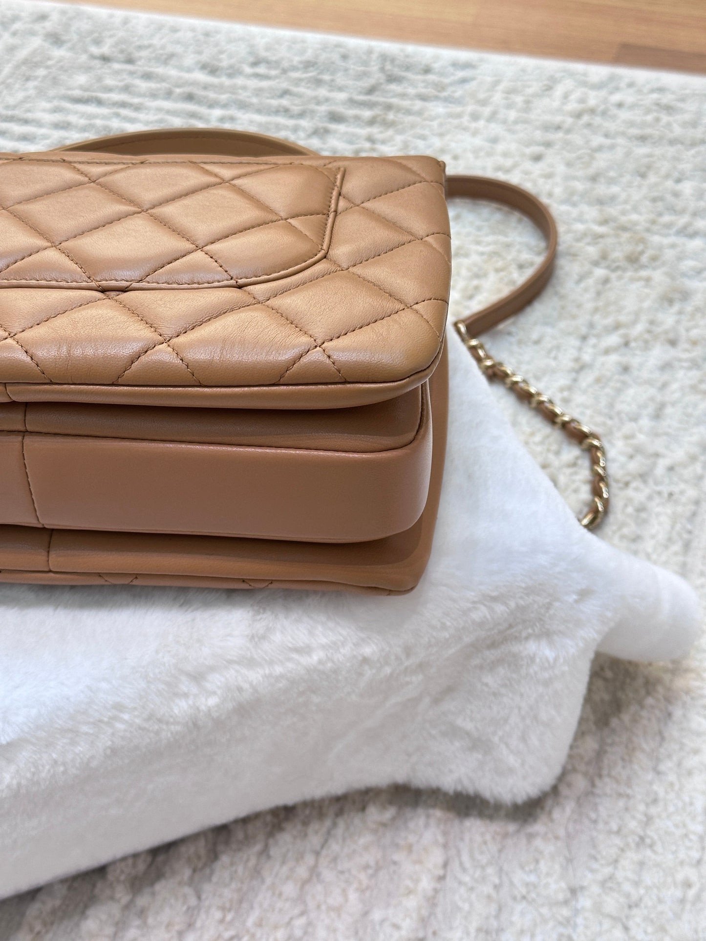 CHANEL  Small Trendy CC  Handle Flap Bag 19K Brown