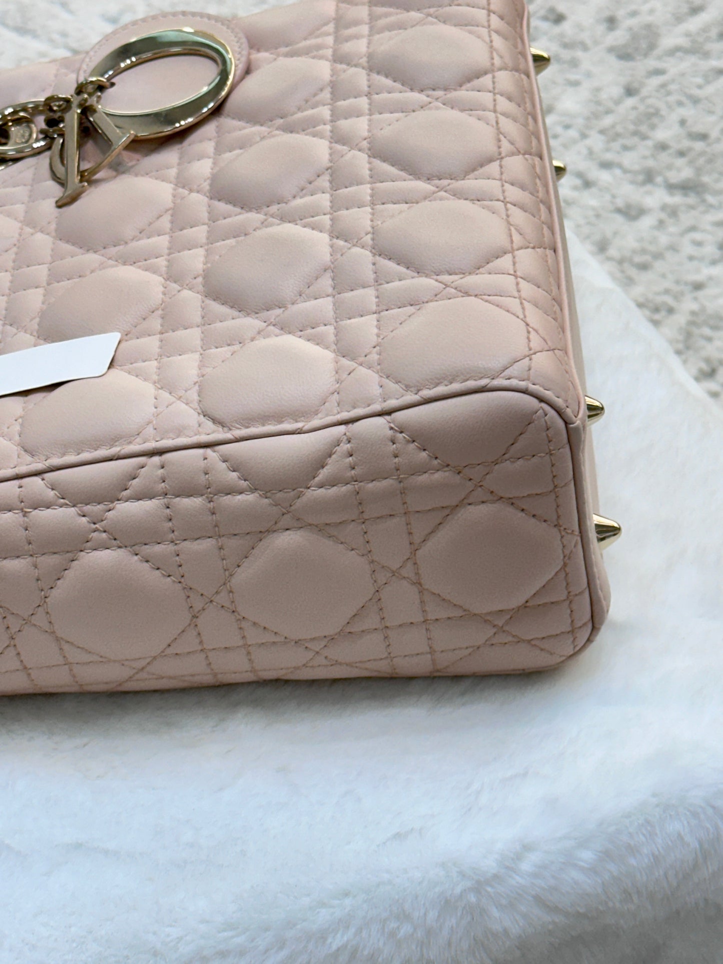 Small Lady Dior My ABC Dior Cannage Lambskin Pink