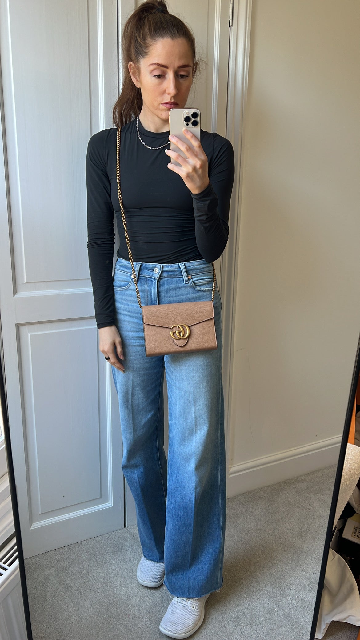 Gucci Beige GG Marmont Chain Wallet (RRP £1095)